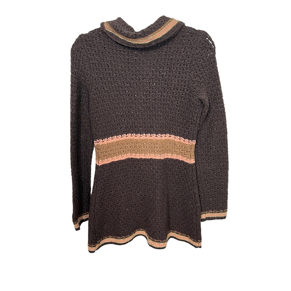 Sparrow Cardigan Sweater Womens S Brown Colorblock Wool Blend Anthropologie - Picture 4 of 6